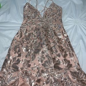 Form fitting sequin dress